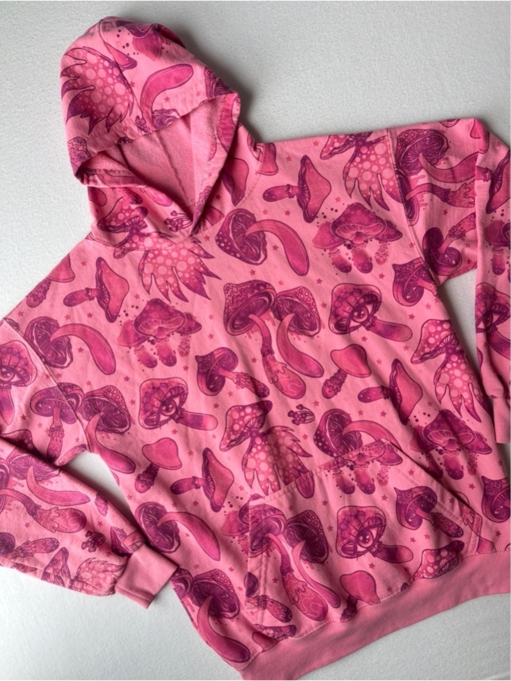 As$holes Live Forever Hoodie Medium ALF Streetwear Mushrooms Pink Linda Finegold